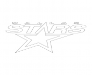 Printable dallas stars logo nhl hockey sport  coloring pages